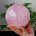 Polished Rose Quartz Sphere, Pink Crystal Orb for Home Decor & Display