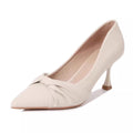 Twist Knot Pointed Toe Kitten Heel Pumps, Elegant Slip‑On Dress Pumps for Women Office Wedding Party Shoes