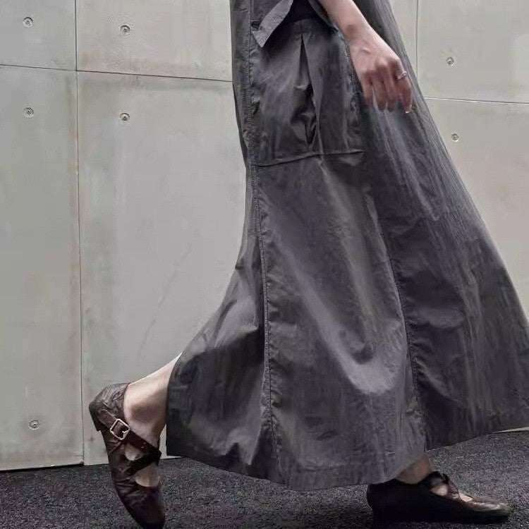 Crinkled Faux Leather Cross‑Strap Mary Jane Flats, Round Toe Buckle Ballet Flat Shoes, Vintage Casual Flat Shoes for Women