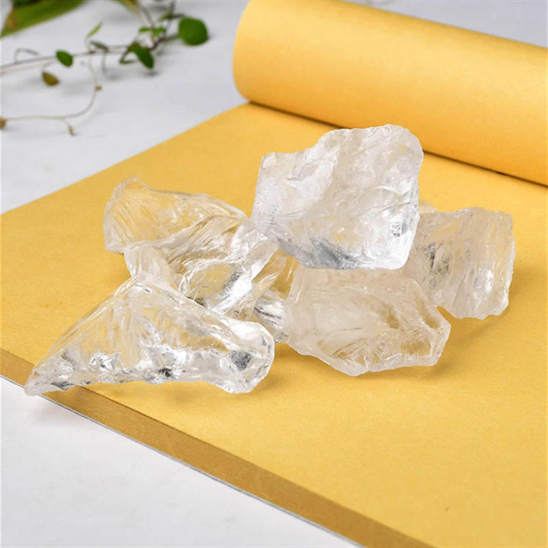 5Pcs Clear Quartz Raw Crystals, Rough Quartz Stones Set, Random Shipment